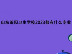 山东莱阳卫生学校2023都有什么专业