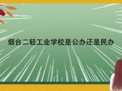 烟台二轻工业学校是公办还是民办